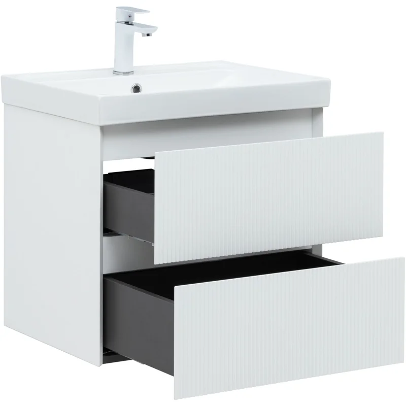 Тумба под раковину Aquanet Альтера 60 белый матовый