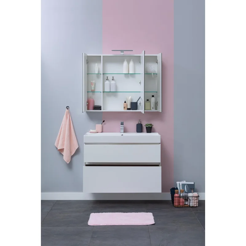 Тумба с раковиной Aquanet Бруклин 100 белый