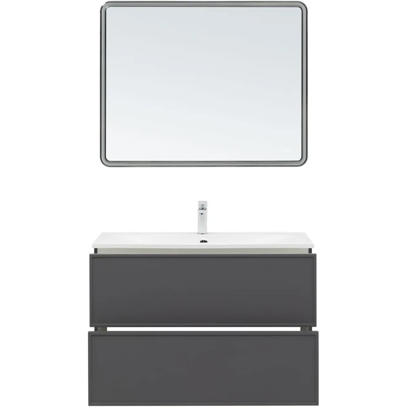 Тумба под раковину Aquanet Арт 90 ясень графит