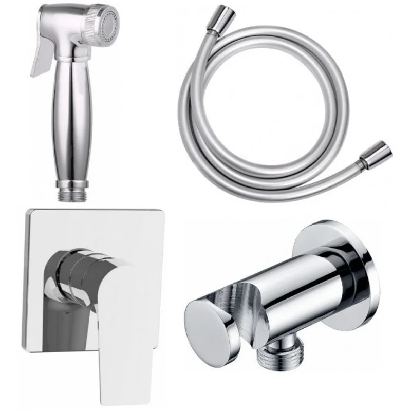 Набор смесителя с гигиеническим душем Aquanet Static 1.02 (с внутренней частью)