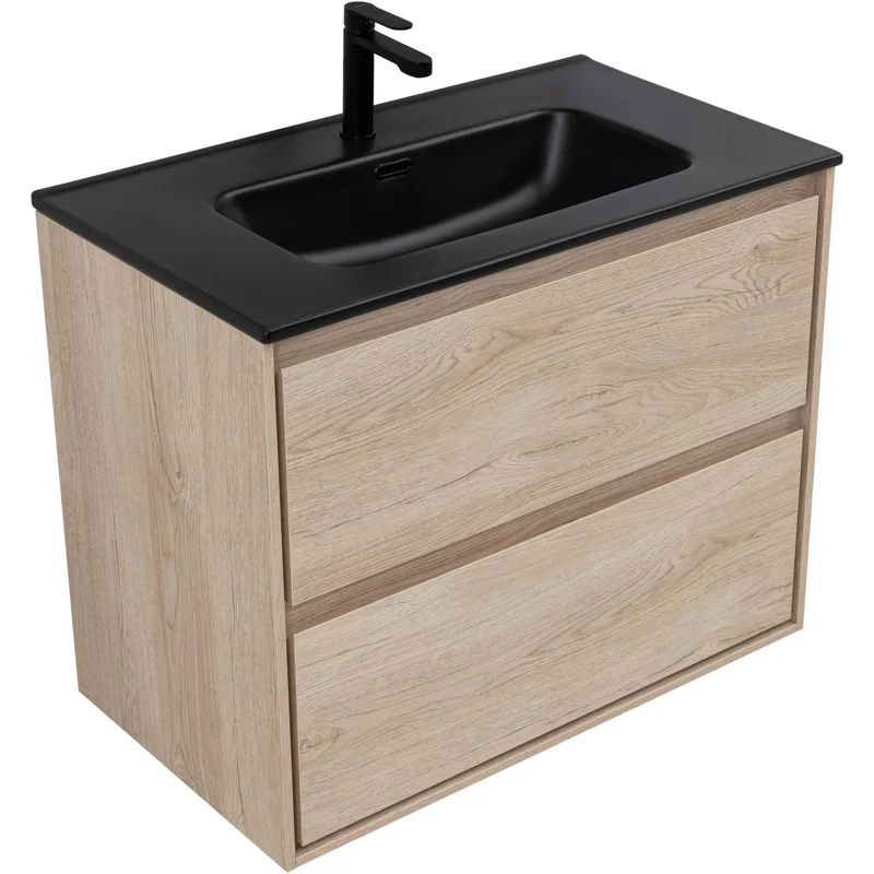 Тумба под раковину Aquanet Милан 80 дуб светлый