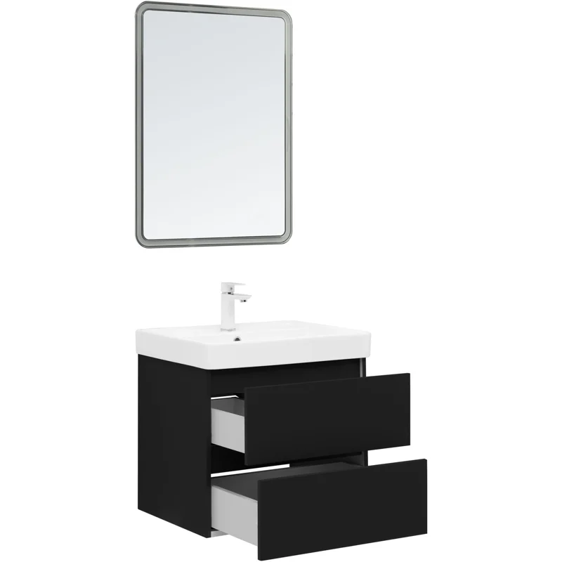 Тумба под раковину Aquanet Вега 2.0 60 черный