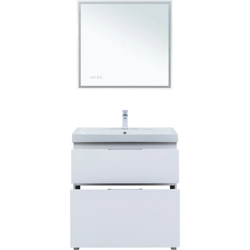 Тумба под раковину Aquanet Алвита New 80 напольная, белый матовый