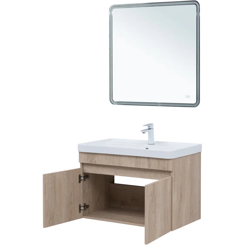 Тумба под раковину Aquanet Оптима 80 дуб светлый