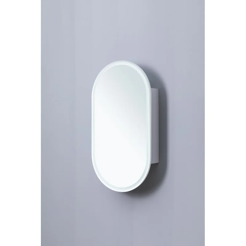 Зеркальный шкаф Aquanet Монте 50 белый, с LED подсветкой