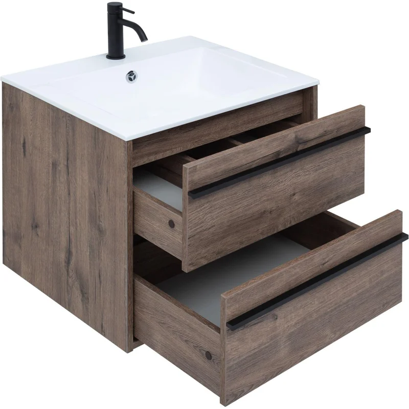 Тумба под раковину Aquanet Lino 60 Дуб Веллингтон