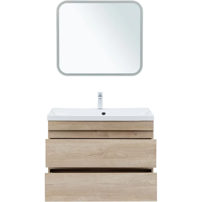 Тумба под раковину Aquanet Нота New 90 дуб светлый