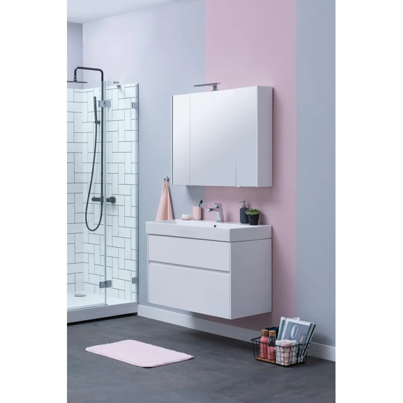 Тумба с раковиной Aquanet Бруклин 100 белый