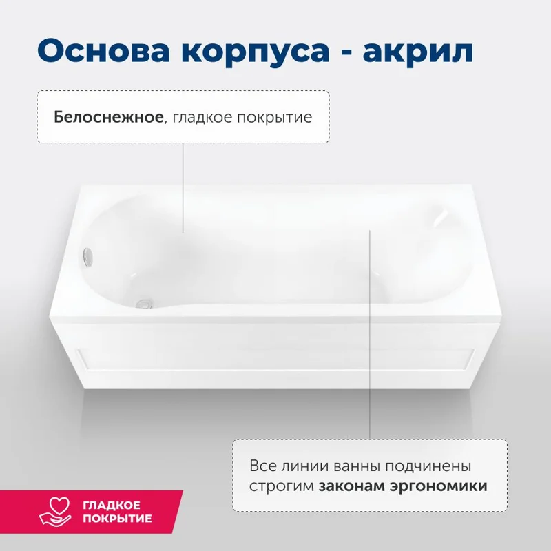 Акриловая ванна Aquanet Light 170x70 (с каркасом)