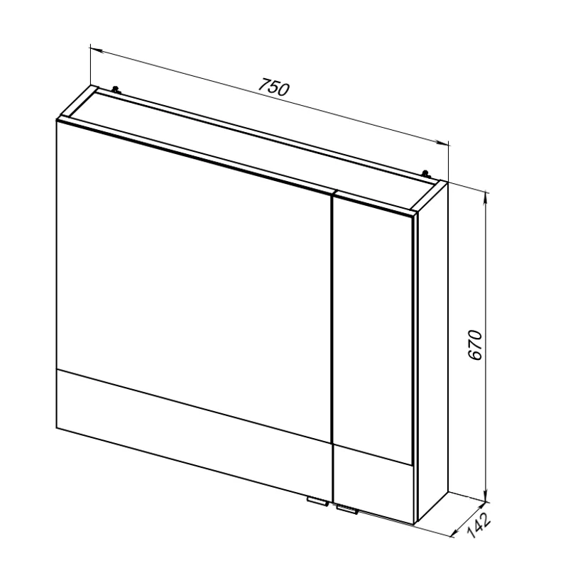 Зеркальный шкаф Aquanet Верона 75 белый
