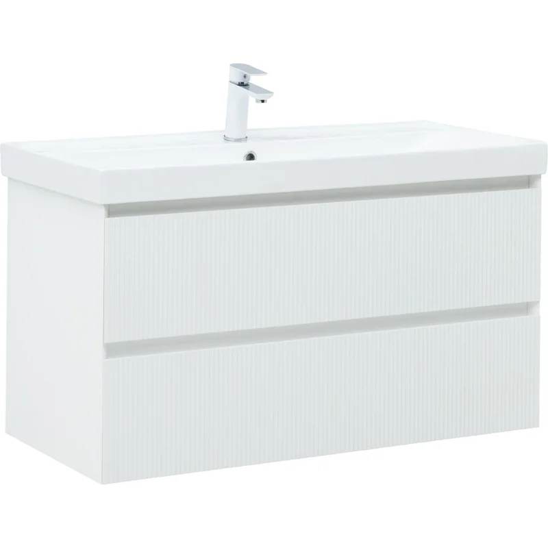 Тумба под раковину Aquanet Альтера 100 белый матовый