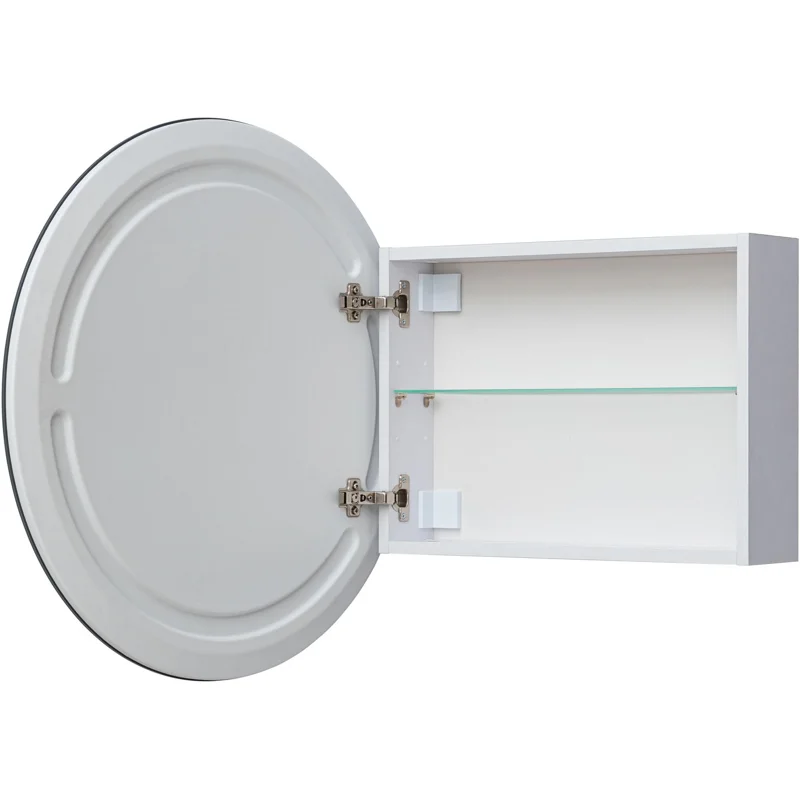 Зеркальный шкаф Aquanet Оптима 70 белый, с LED подсветкой