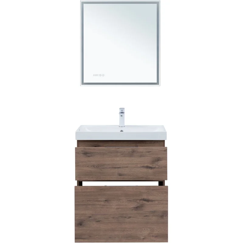 Тумба под раковину Aquanet Алвита New 70 напольная, дуб веллингтон табак