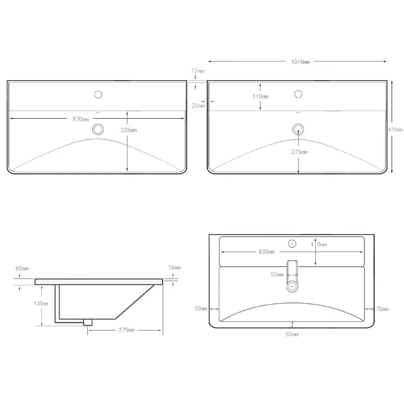 Раковина Aquanet Ирис 100 белая