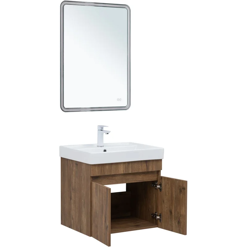 Тумба под раковину Aquanet Оптима 60 дуб рустикальный 