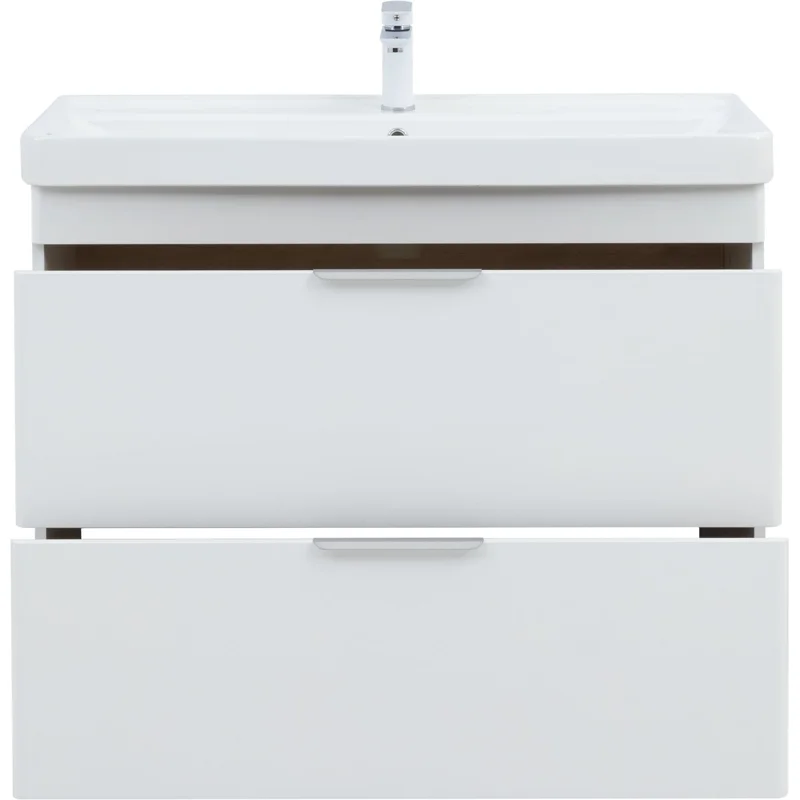 Тумба под раковину Aquanet Ирис New 100 напольная, белый глянец