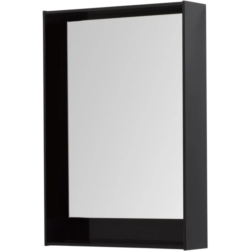 Зеркало Aquanet Милан 60 LED черный глянец