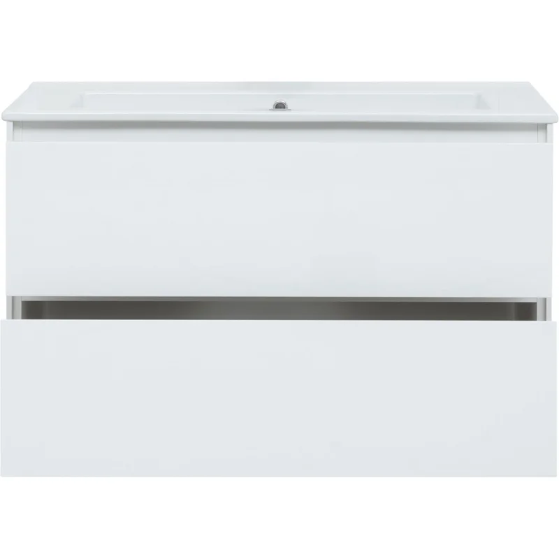 Тумба под раковину Aquanet Милан 105 белый глянец