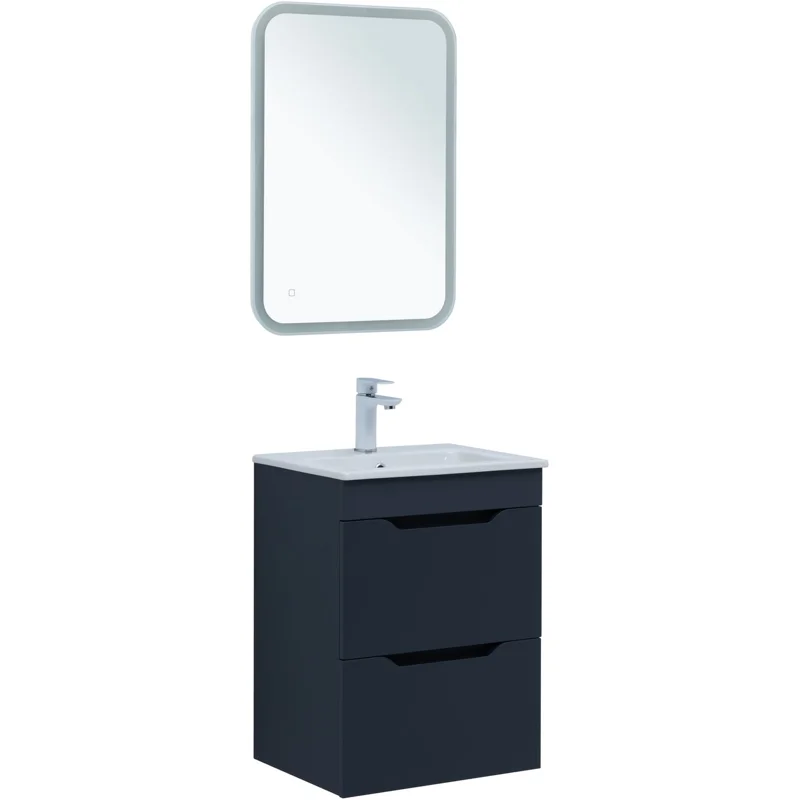 Тумба под раковину Aquanet Практика 50 маренго (2 ящика)