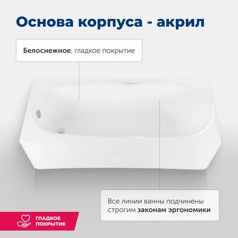 Акриловая ванна Aquanet Dali 150x70 (с каркасом)