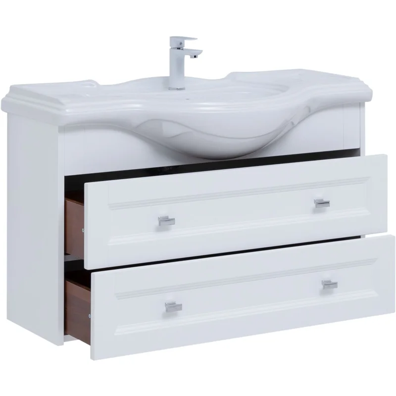 Тумба под раковину Aquanet Монте 85 белый матовый