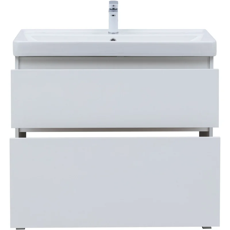 Тумба под раковину Aquanet Вега 90 напольная, белый глянец