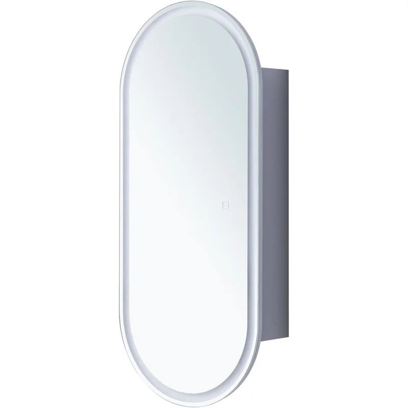 Зеркальный шкаф Aquanet Монте 40 белый, с LED подсветкой