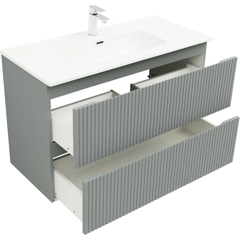 Тумба под раковину Aquanet Джейн (Flat) 100 мисти грин