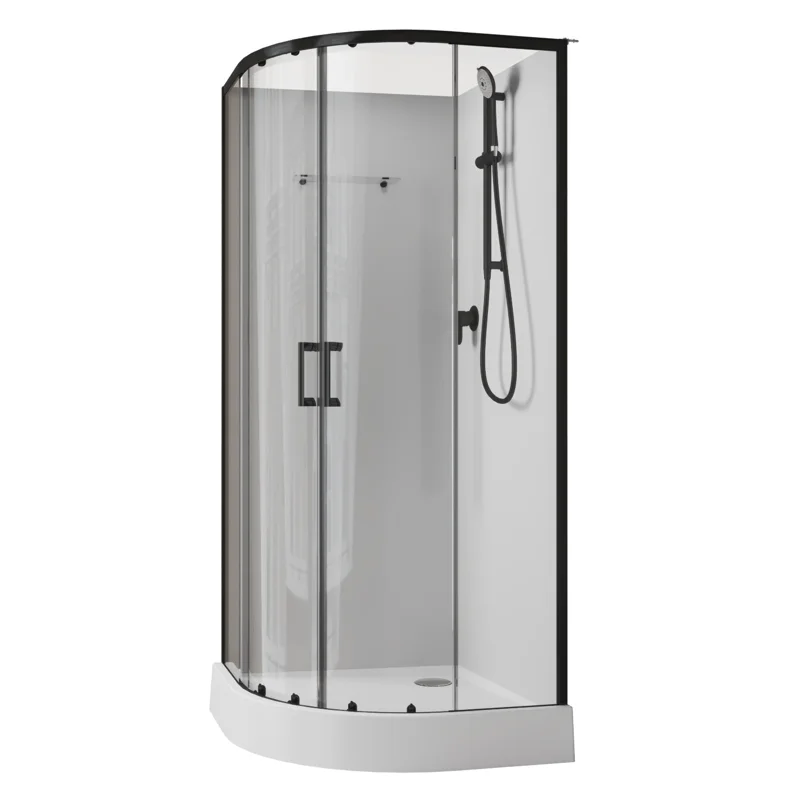 Душевая кабина Aquanet Passion EVO R black 90x90 набор 1