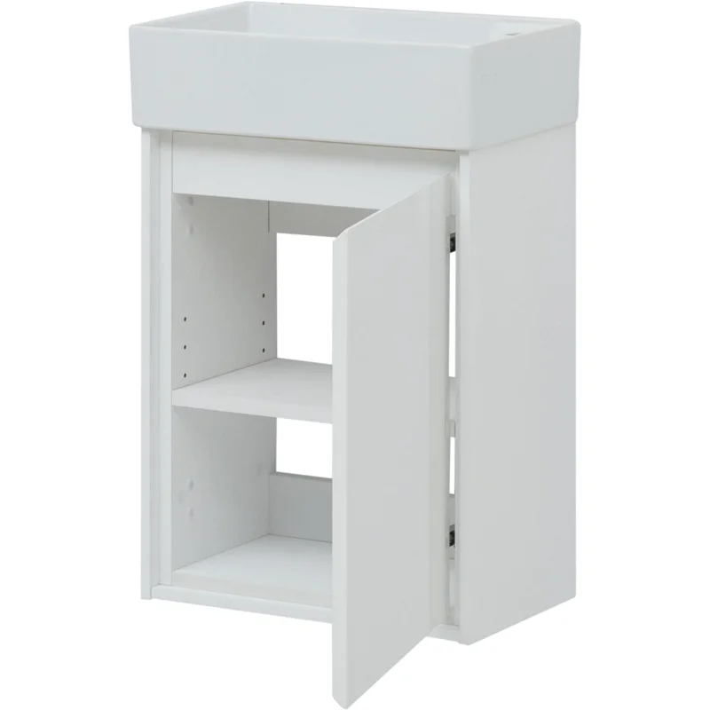 Тумба под раковину Aquanet Милан 45 белый глянец