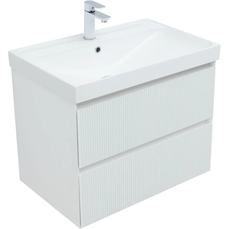 Тумба под раковину Aquanet Альтера 70 белый матовый