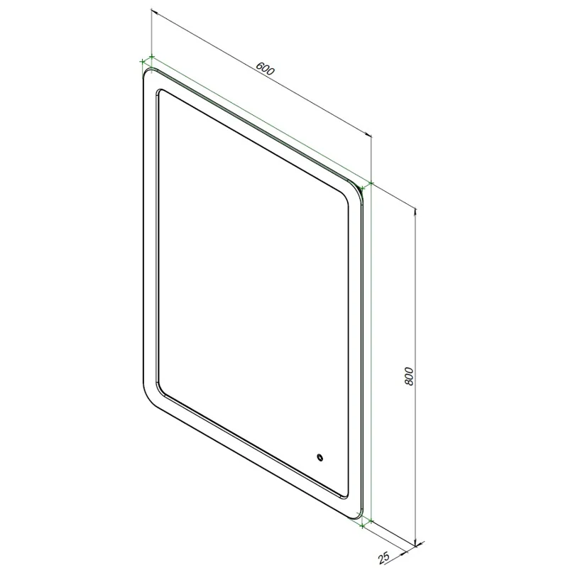 Зеркало Aquanet Ирис 60 с подсветкой LED