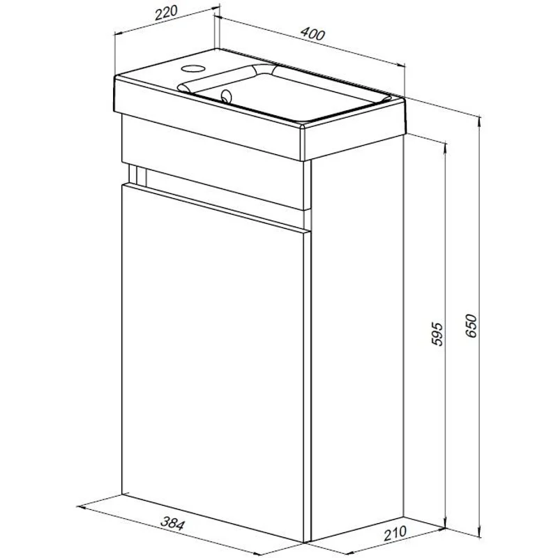 Тумба под раковину Aquanet Вега 40