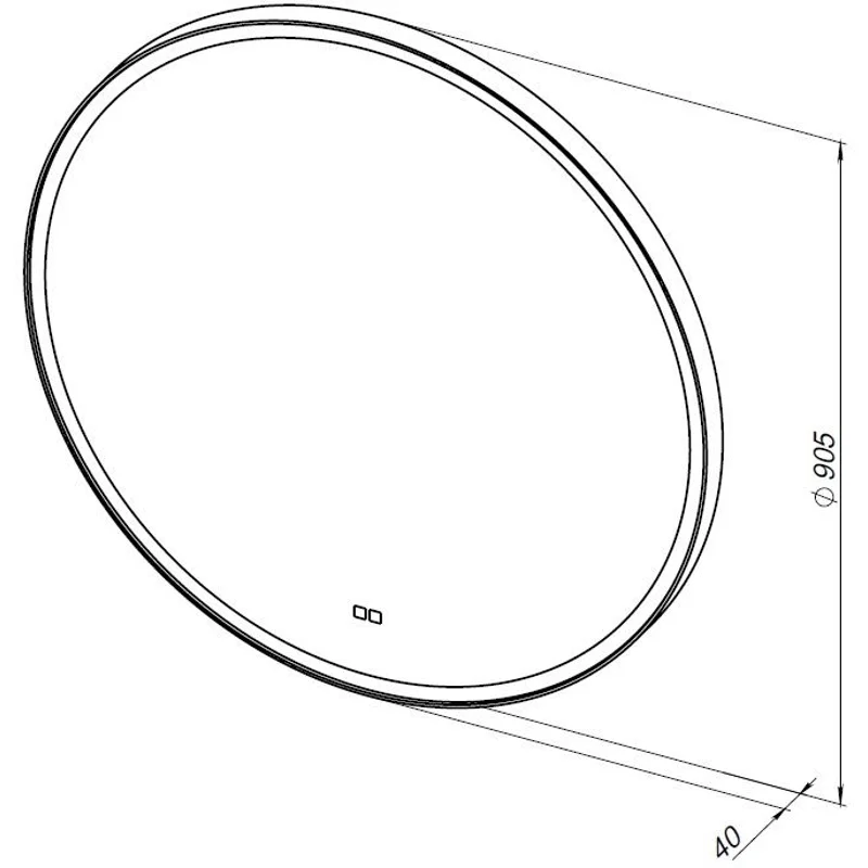 Зеркало Aquanet Тренд 90 черный
