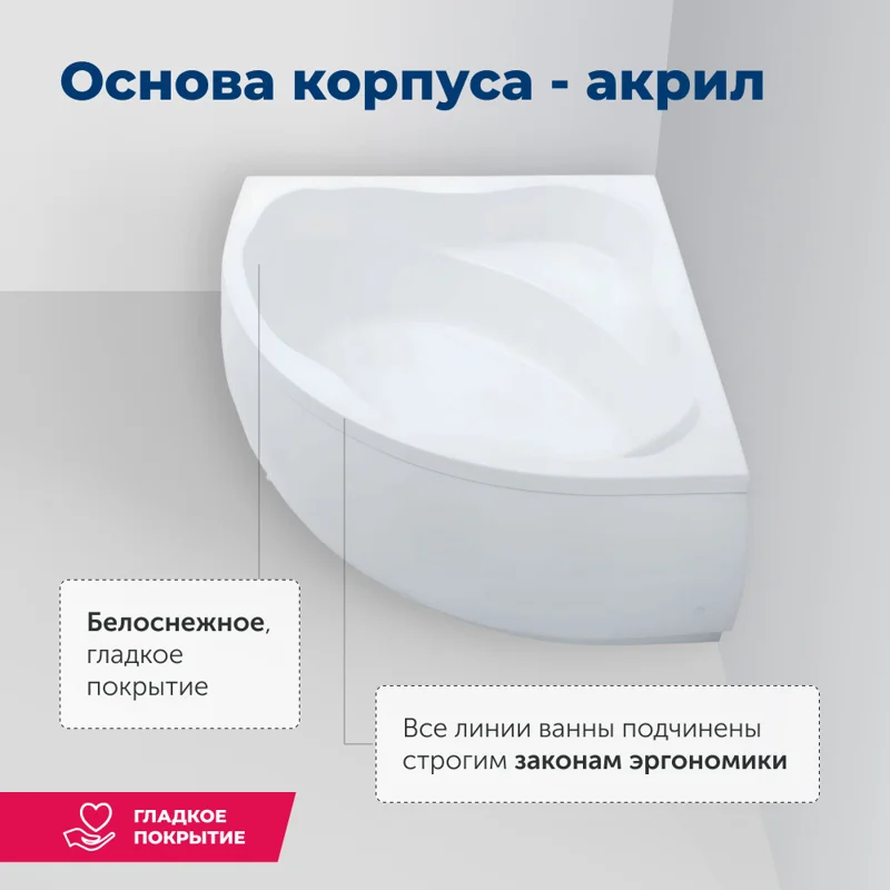 Акриловая ванна Aquanet Palau 140x140 (с каркасом)