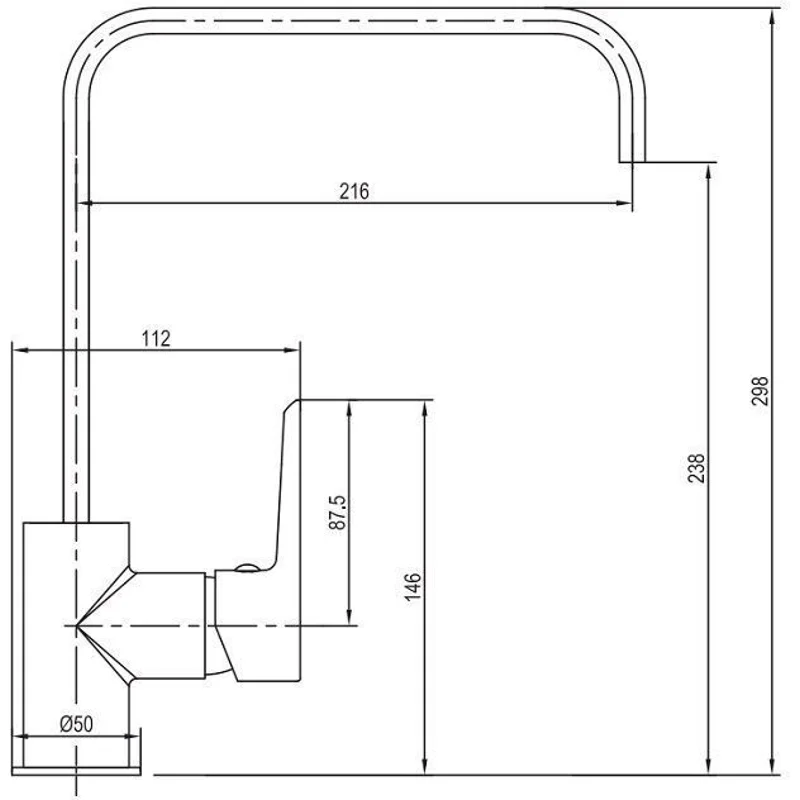Смеситель для кухни Aquanet Logic AF320-41С