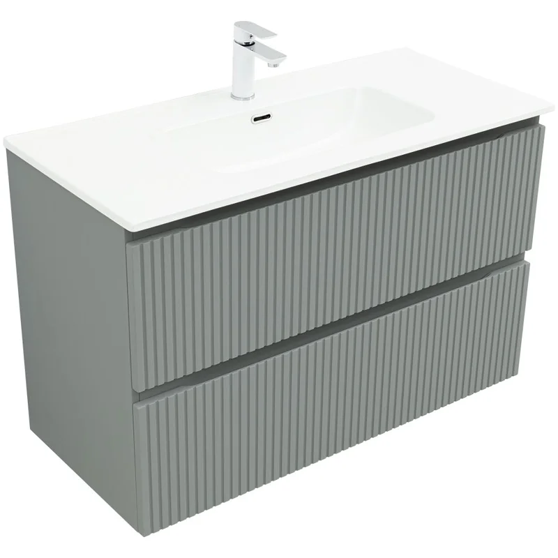 Тумба под раковину Aquanet Джейн (Flat) 100 мисти грин