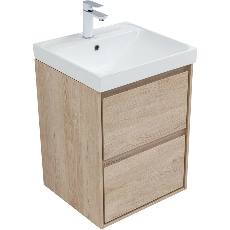 Тумба под раковину Aquanet Милан 50 дуб светлый