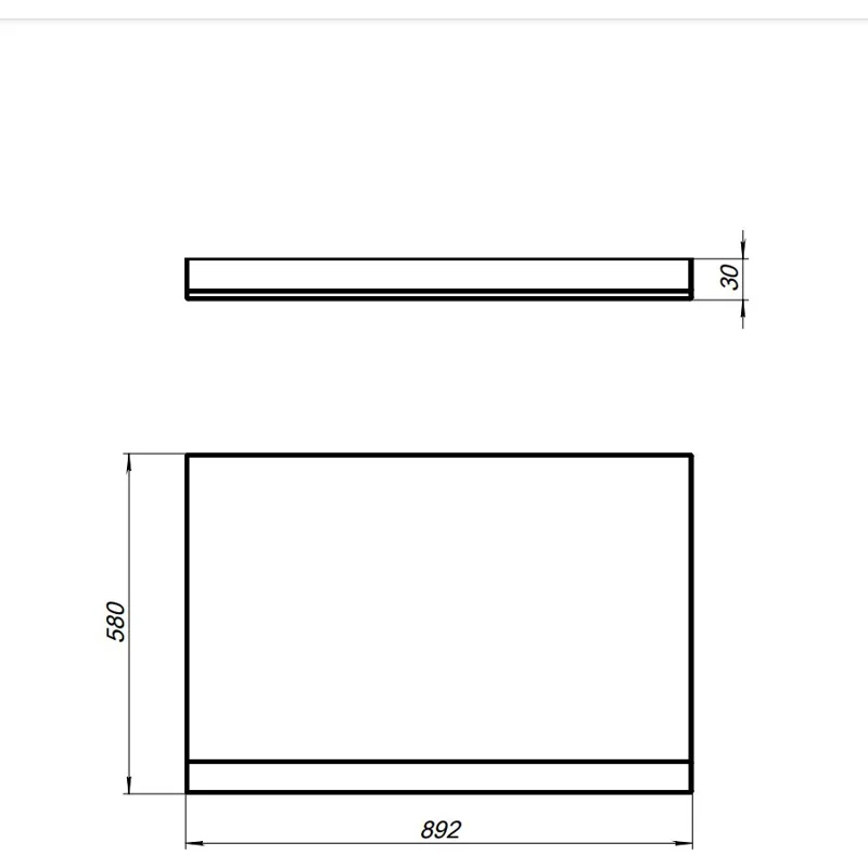 Боковой экран Aquanet Grenada 80