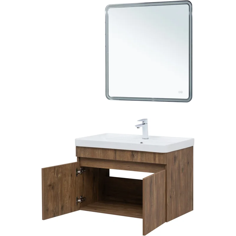 Тумба под раковину Aquanet Оптима 80 дуб рустикальный 