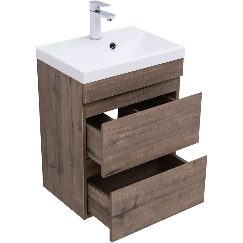 Тумба под раковину Aquanet Нота New 50 дуб веллингтон табак