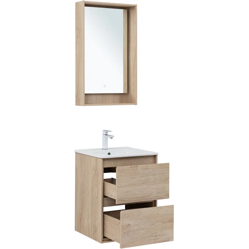 Тумба под раковину Aquanet Милан 50 дуб светлый