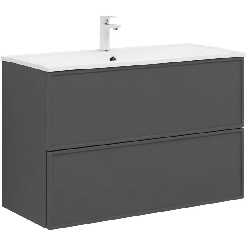 Тумба под раковину Aquanet Арт 100 ясень графит