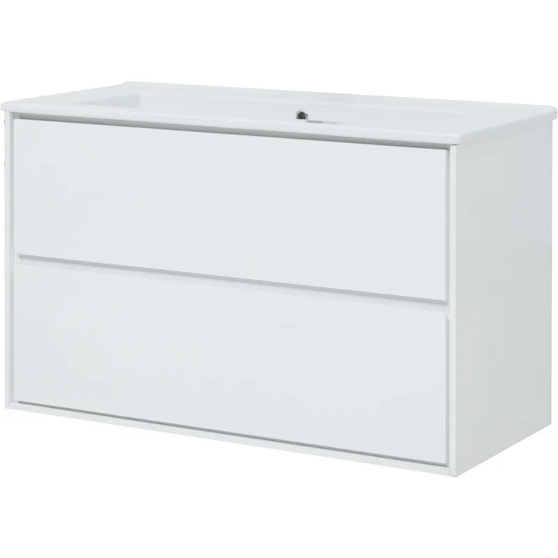 Тумба под раковину Aquanet Милан 105 белый глянец