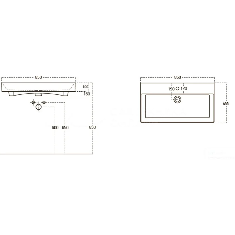 Раковина Sanovit Slim Synergy 85 17085-KL