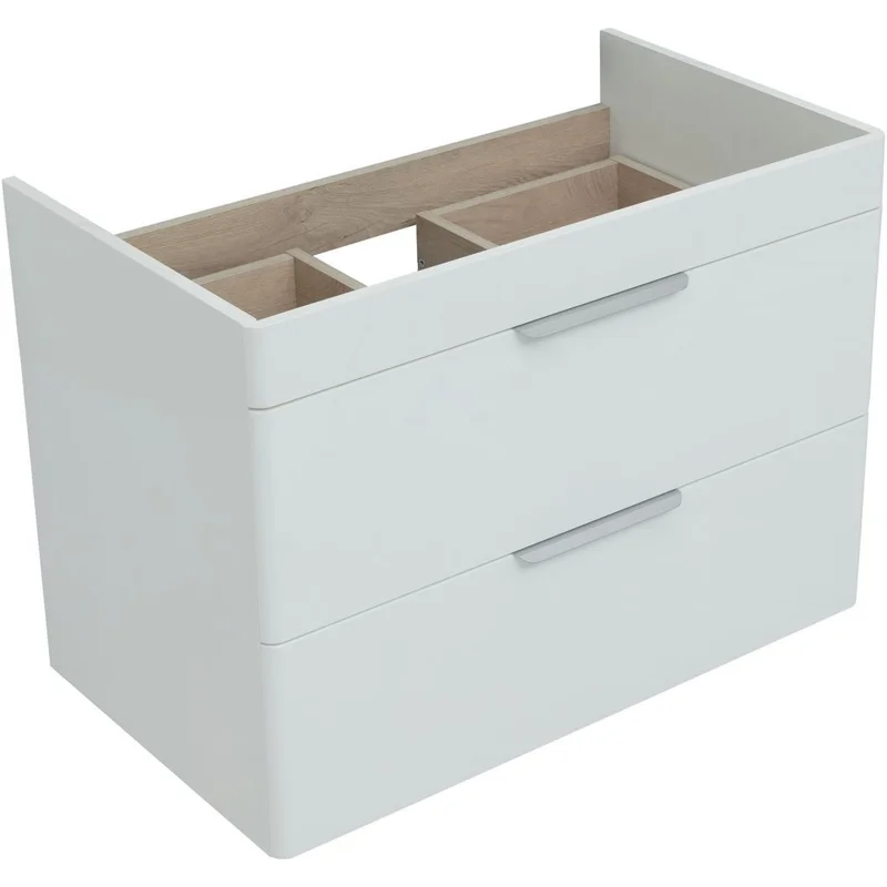 Тумба под раковину Aquanet Ирис New 80 белый глянец (2 ящика)