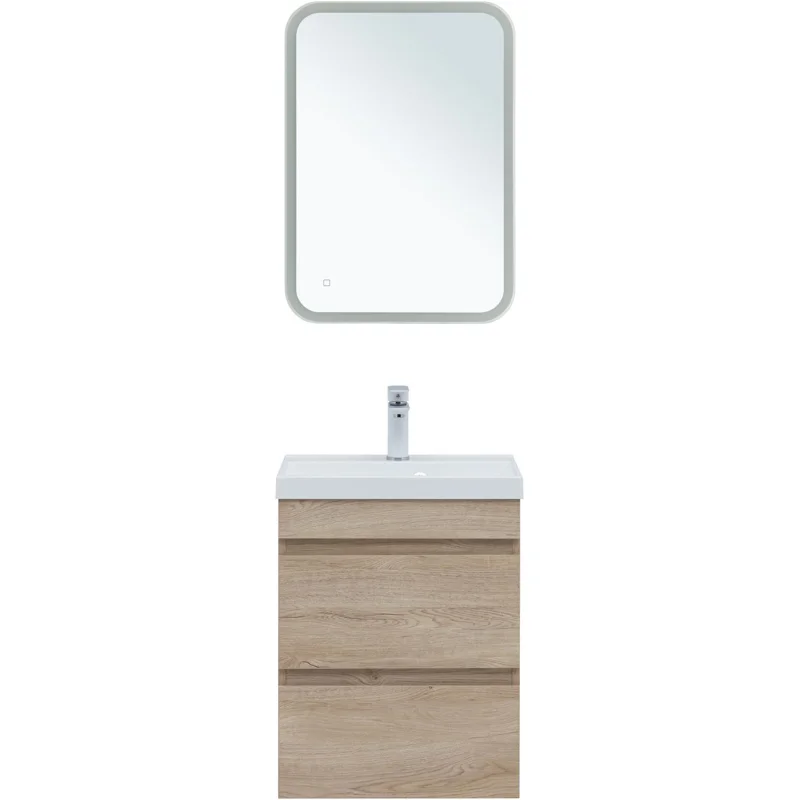 Тумба под раковину Aquanet Нота New 50 дуб светлый