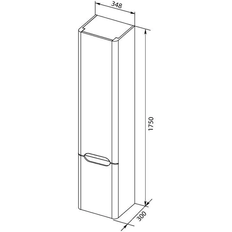 Пенал Aquanet София 35 L белый глянец