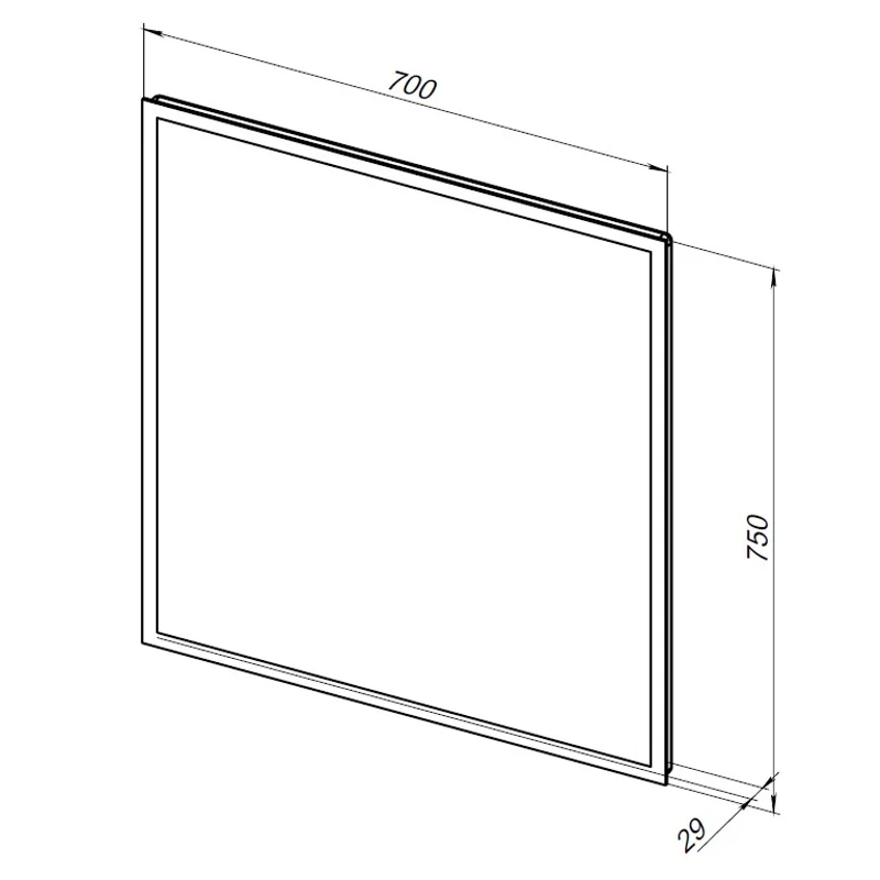 Зеркало Aquanet Оптима 70 белый матовый