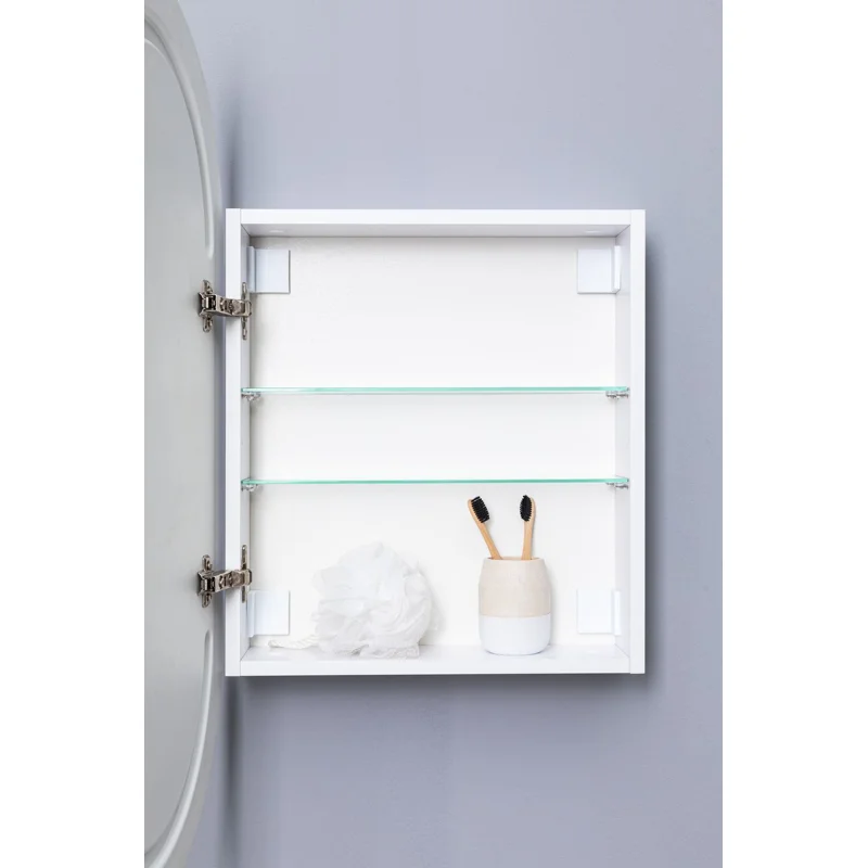 Зеркальный шкаф Aquanet Монте 50 белый, с LED подсветкой